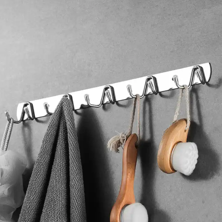 Wall Mount hook Organizer rack stainless steel hooks Multi Sizes Hanger Hook Storage holder VL-0048