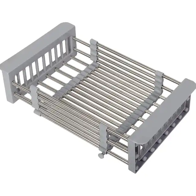 Adjustable Kitchen drain rack Stainless Steel Dish Drainer Kitchen Sink Dish Drying Rack VL-0081