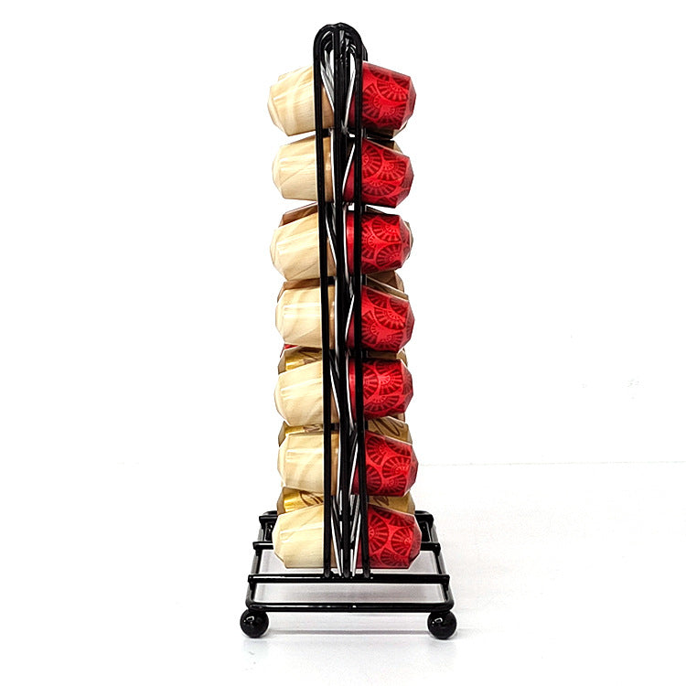 Nespresso coffee pod storage side mount Table top vertical coffee box storage rack 42 capsules pods VL-0108