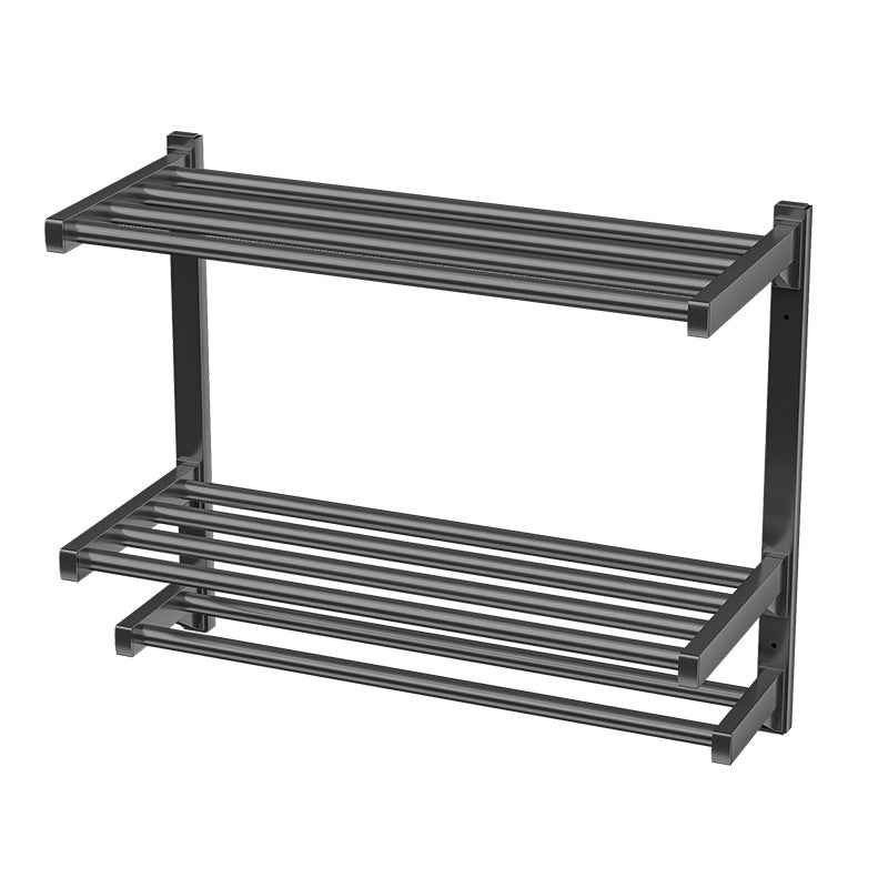 wholesale bathroom towel rack modern Black wall mounted towel rack towel rack bathroom accessory VL-0142