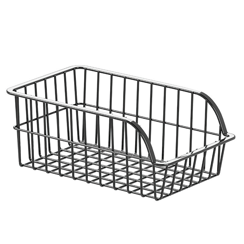 Simple metal storage basket for storage of food or washing and care supplies VL-0290