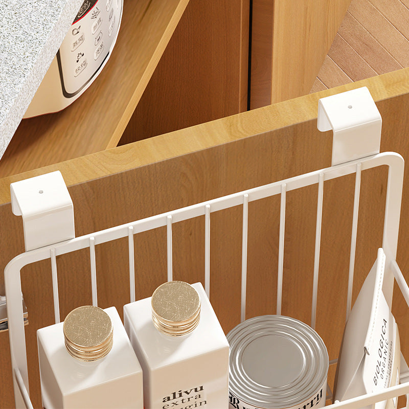 Kitchen Cabinet Inner and Outer Sides Wall-Mounted Seasoning Hanging Storage Rack Basket VL-0268