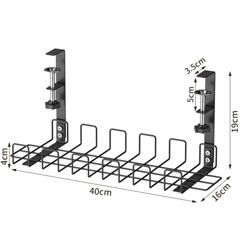 Upgraded Wire Management No Screws Cable Tray with Clamp for Desk Wire Management VL-0238