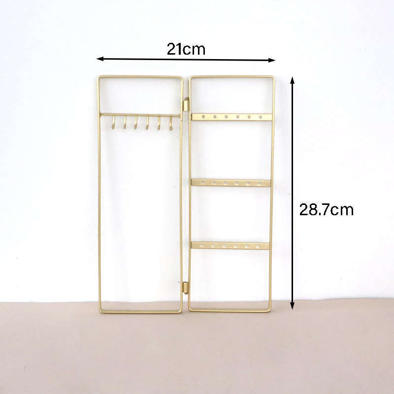 Gold Hollow Screen Jewelry Storage Display Stand Earrings Necklace Bracelet Jewelry Window Shooting Prop Stand Wholesale VL-0479