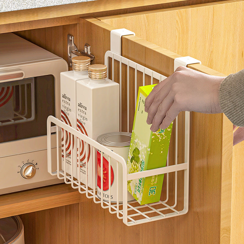 Kitchen Cabinet Inner and Outer Sides Wall-Mounted Seasoning Hanging Storage Rack Basket VL-0268