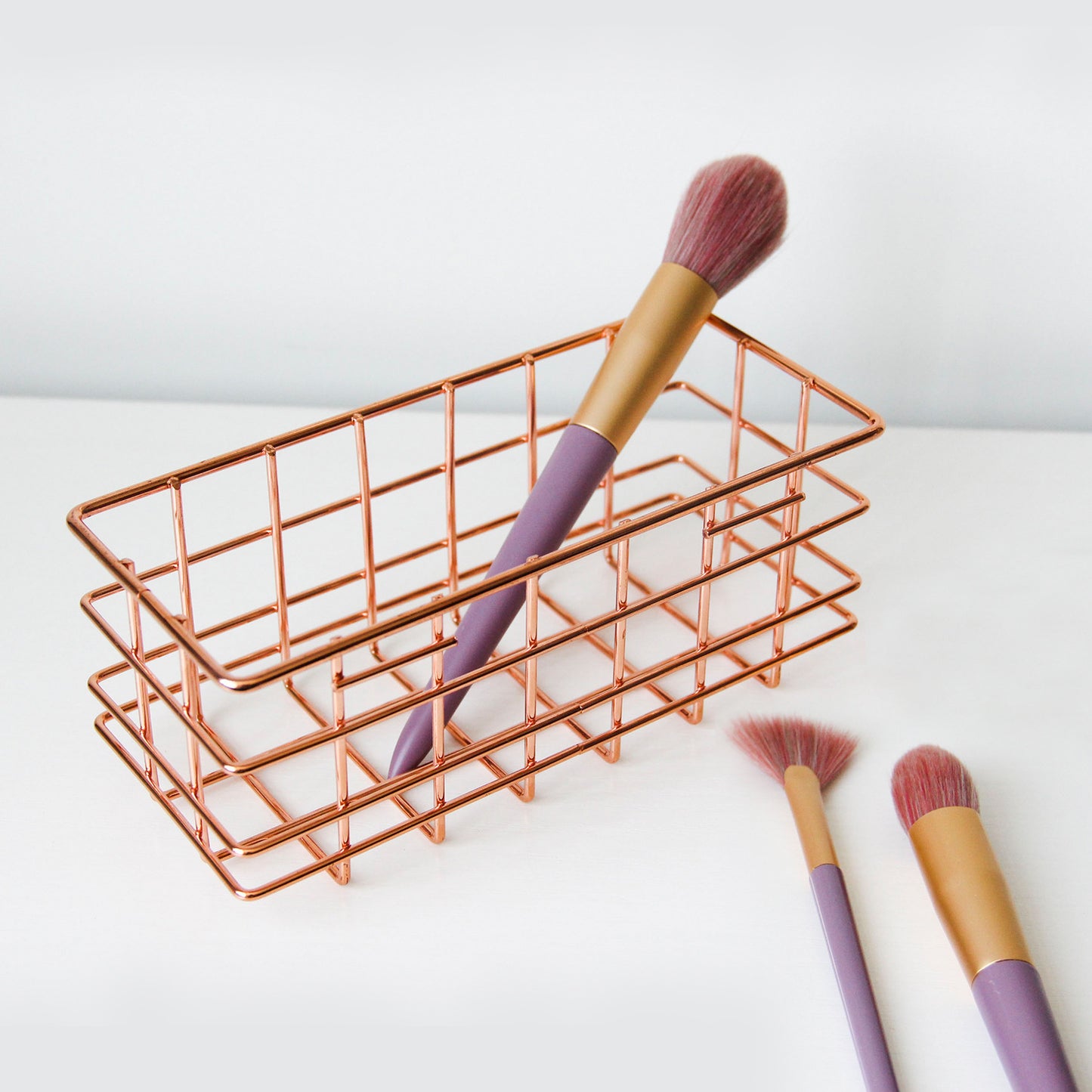 Metal Perfume Holder Bathroom Storage Rack Vanity Make Up Brush Organizer for Makeup VL-0364