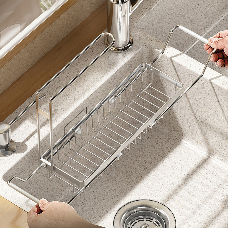 Dish Drying Rack Over the Sink Adjustable Pull down Sponge Dish Dryer Rack for Cutlery VL-0277