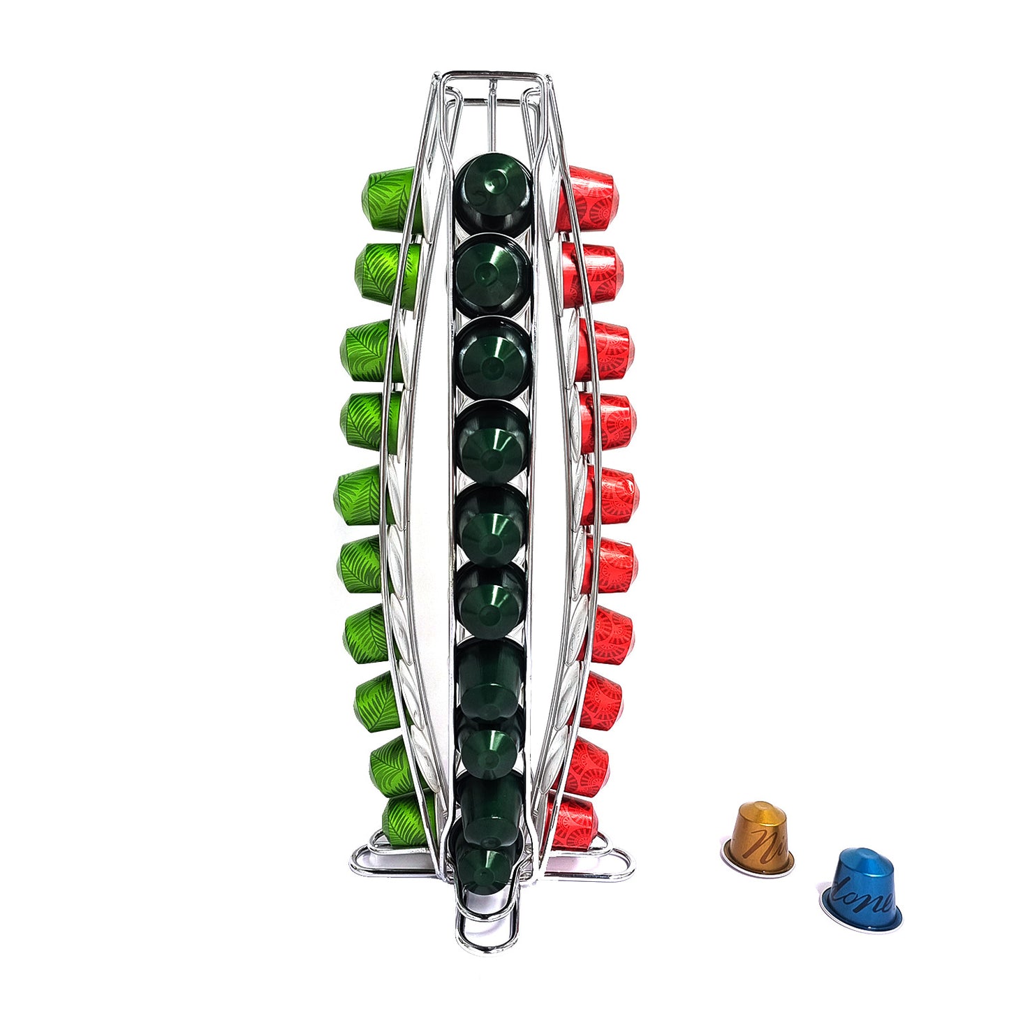 Practical Coffee Capsule Dispensing Tower Stand Fits For 40 Nespresso Capsules Storage Pod Holder Tamper Soporte Organizer VL-0109