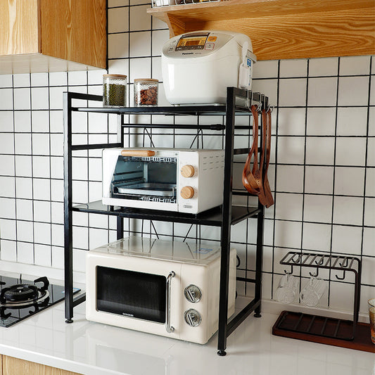 Hot Selling wholesale kitchen shelves microwave wall rack oven shelf modern floor spice supplies storage rack VL-0263