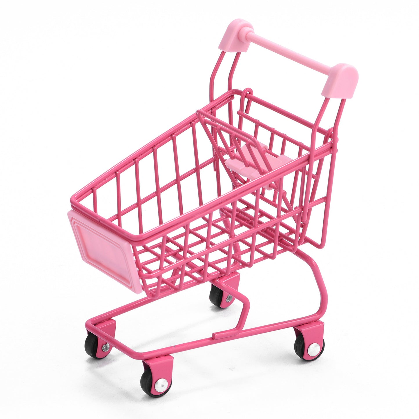 Mini Supermarket Shopping Cart for Girls Pretend Play Toy with Storage Creative Children's Model VL-0313