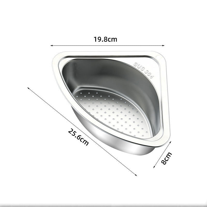 Kitchen Sink Drain Storage Basket Triangle Stainless Steel Shelf Vegetable And Fruit Basket VL-0085