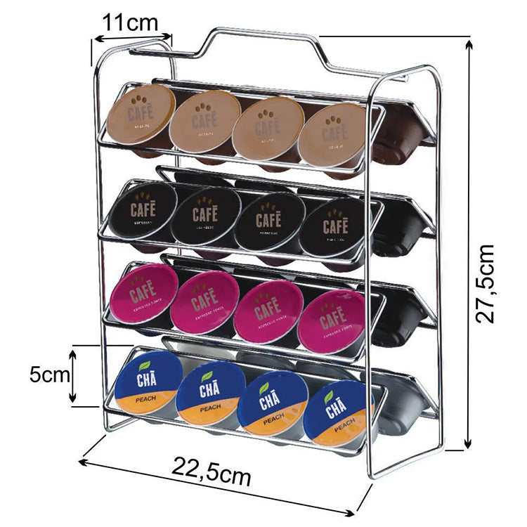 Four Layers Standing Type dolce gusto Coffee Capsule Holder for Kitchen Storage VL-0114