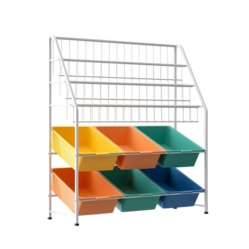 Multifunctional Kids' Cabinets Carbon Steel Children Storage Holders & Racks for Living Room Bedroom Include Colorful Boxes VL-0244