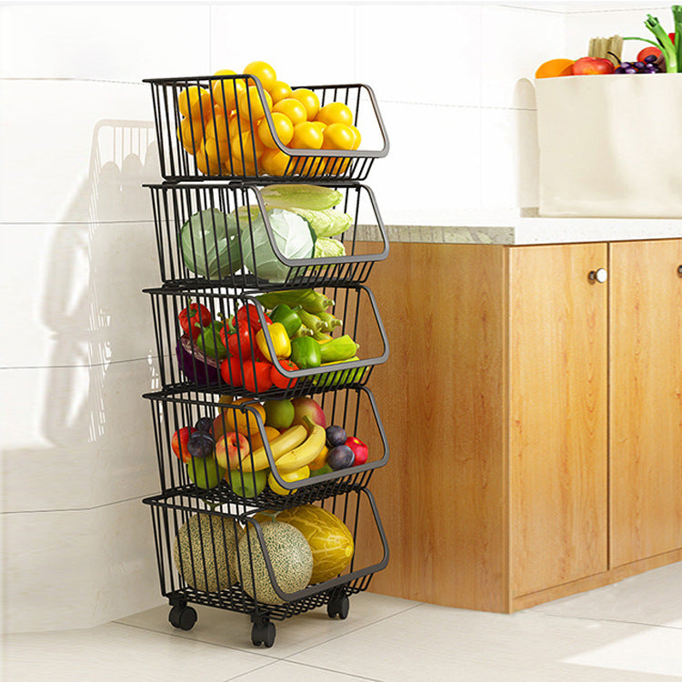 multifunctional kitchen storage rotatable shelf 3/4/5 layers vegetable or fruit storage rack Fruit Vegetable Storage Rack VL-0316