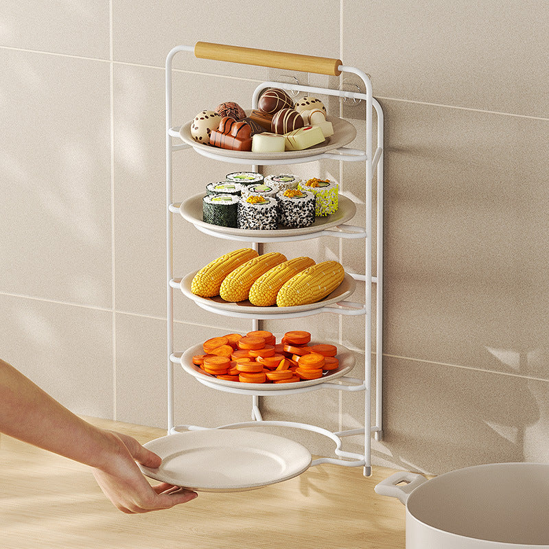 Kitchen Serving preparation plate rack vegetable display shelves VL-0249