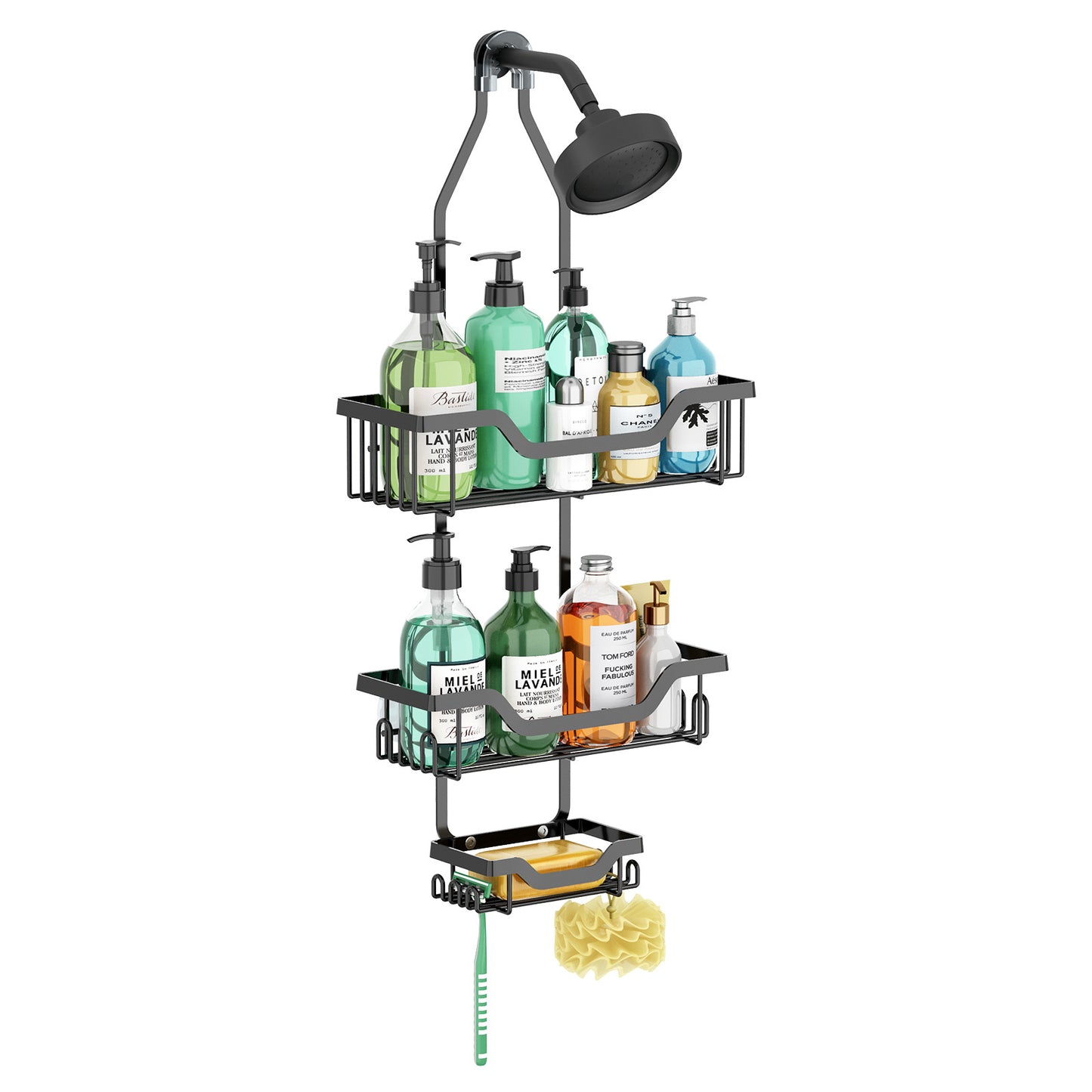 Bathroom organizers wall mounted metal shower caddy suction cup hanger shower caddy VL-0518