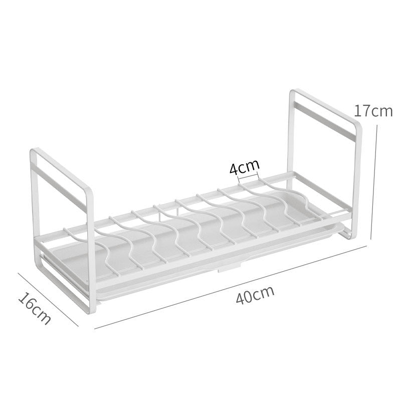 Pull-out Dish Cabinet Household Storage Dish Draining Rack Kitchen Storage Cupboard Drying Basket Shelf Dish Rack Bowl Rack VL-0246