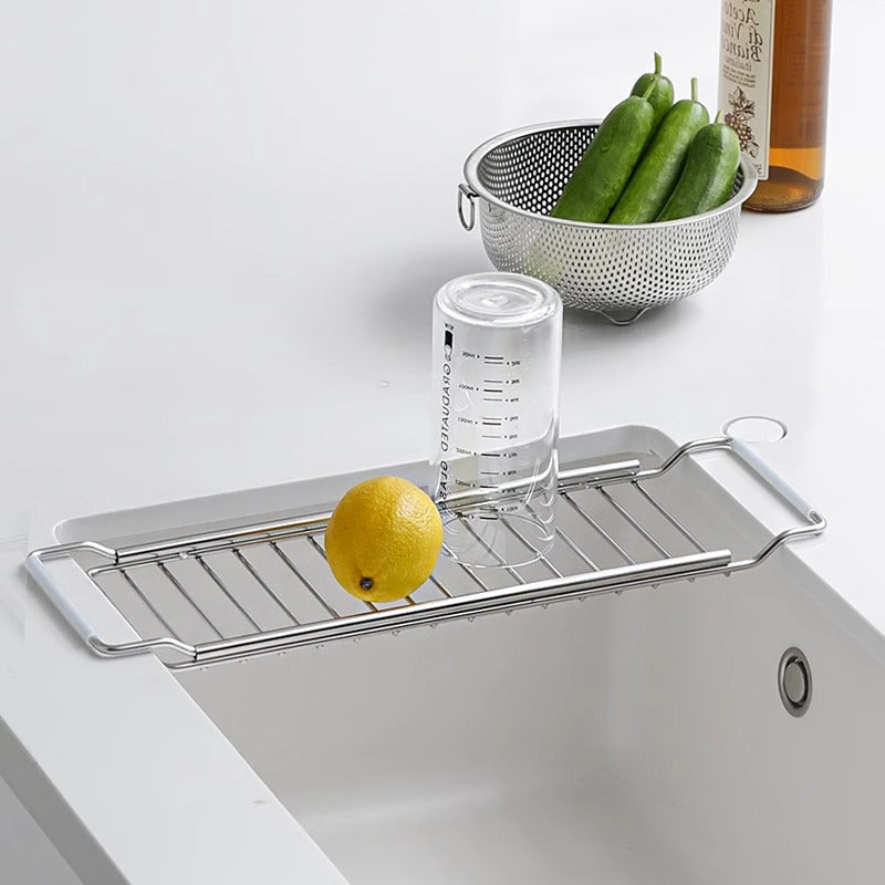 Stainless Steel Drainage Rack Sink Filter Rack Folding Dishwashing Basin Putting Dishes Chopsticks Dishes Rack Practical Washing VL-0248