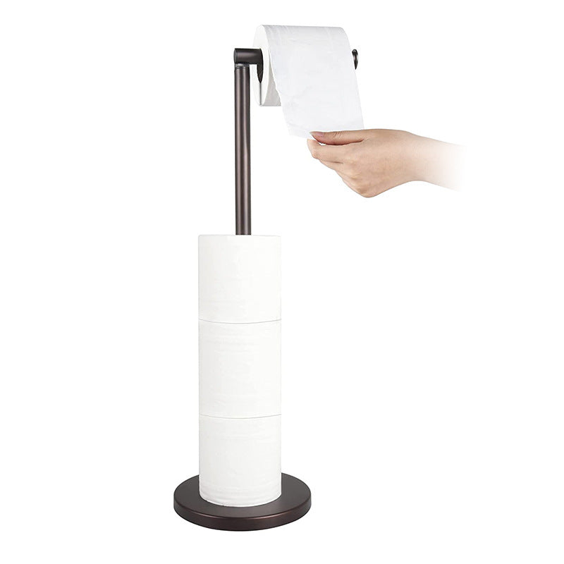 Toilet Paper Holder Stand Free Standing Toilet Paper Holder with Shelf and Storage Toilet Paper Storage rack VL-0172