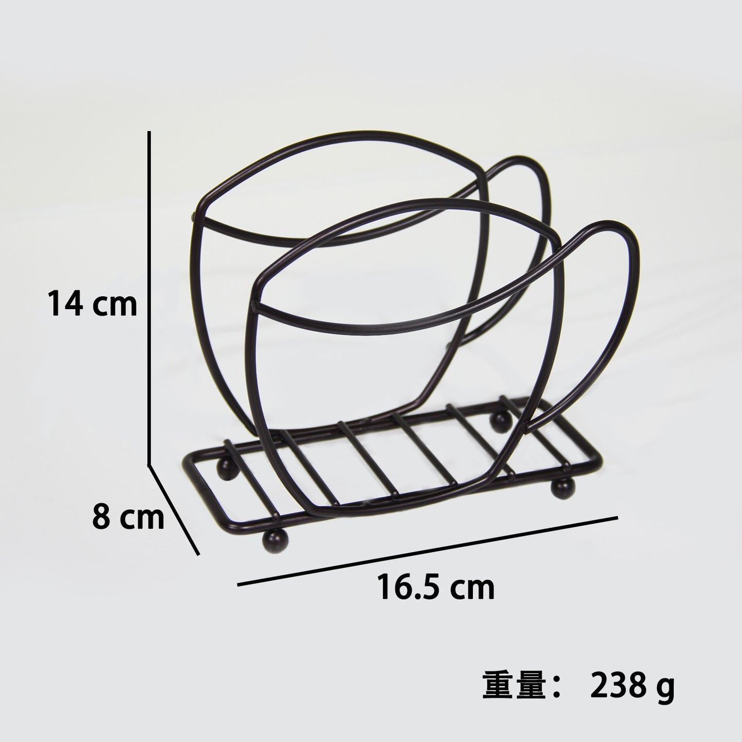 Vertical Napkin Holder Coffee Shop Dining Table Tea Cup Shaped Napkin Holder VL-0338