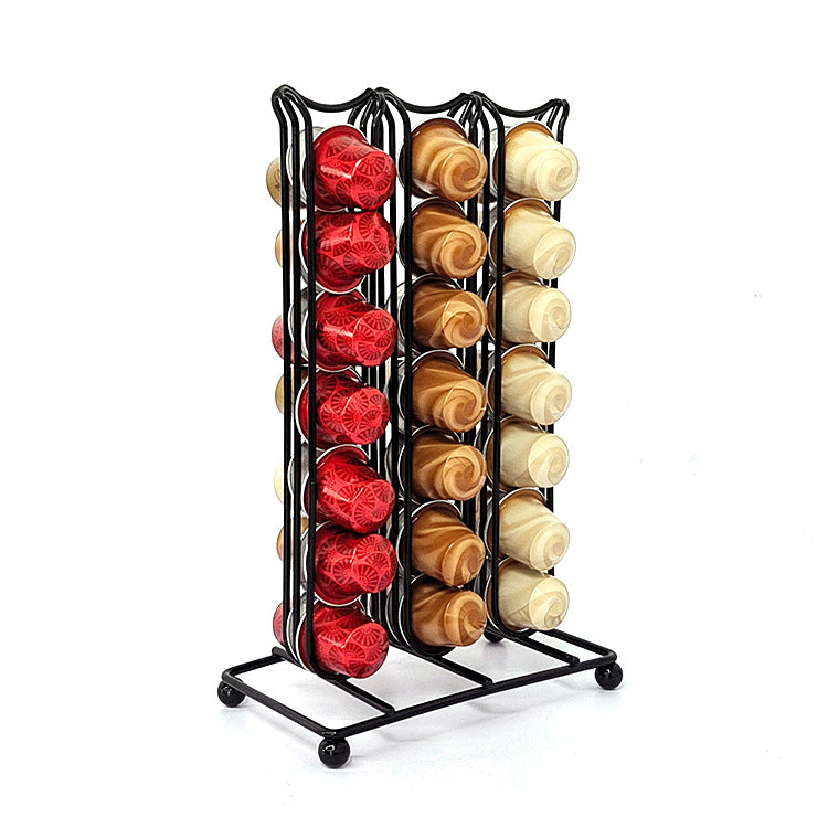 Nespresso coffee pod storage side mount Table top vertical coffee box storage rack 42 capsules pods VL-0108