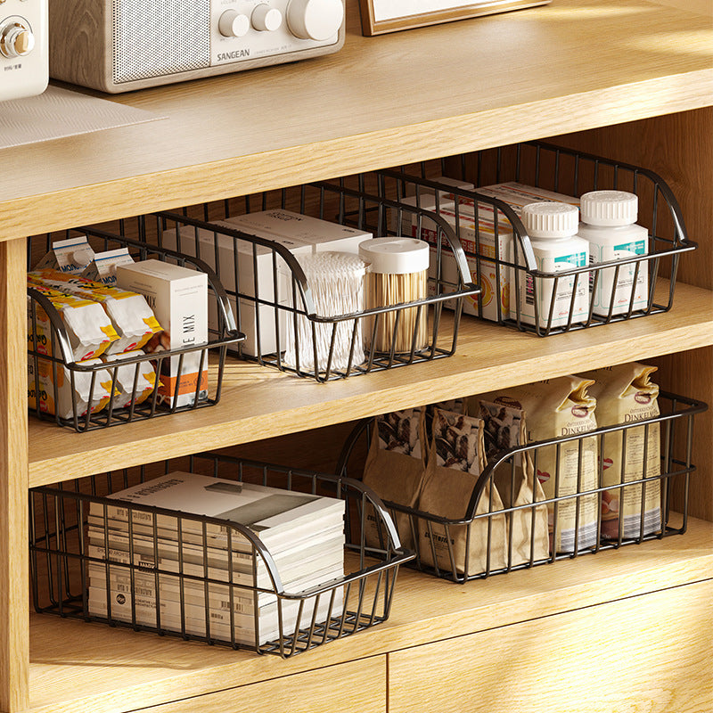 Simple metal storage basket for storage of food or washing and care supplies VL-0290