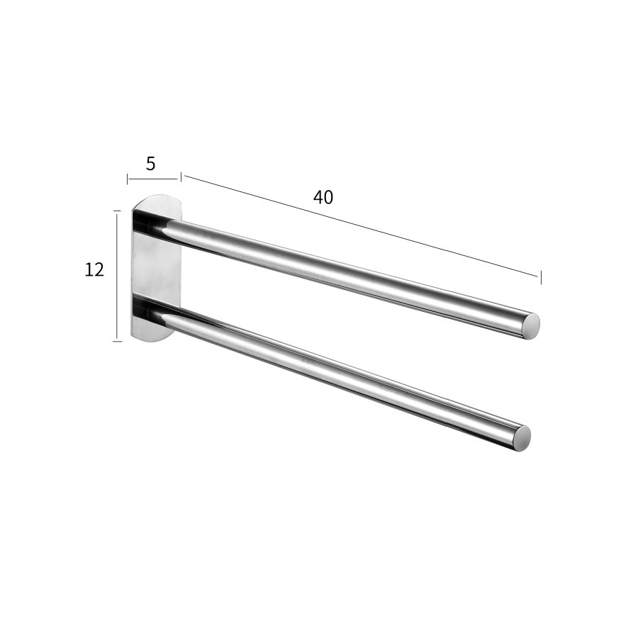 Towel Rack Double Towel Bar for Bathroom Stainless Steel Towel Holder Hand Towel Rack VL-0060