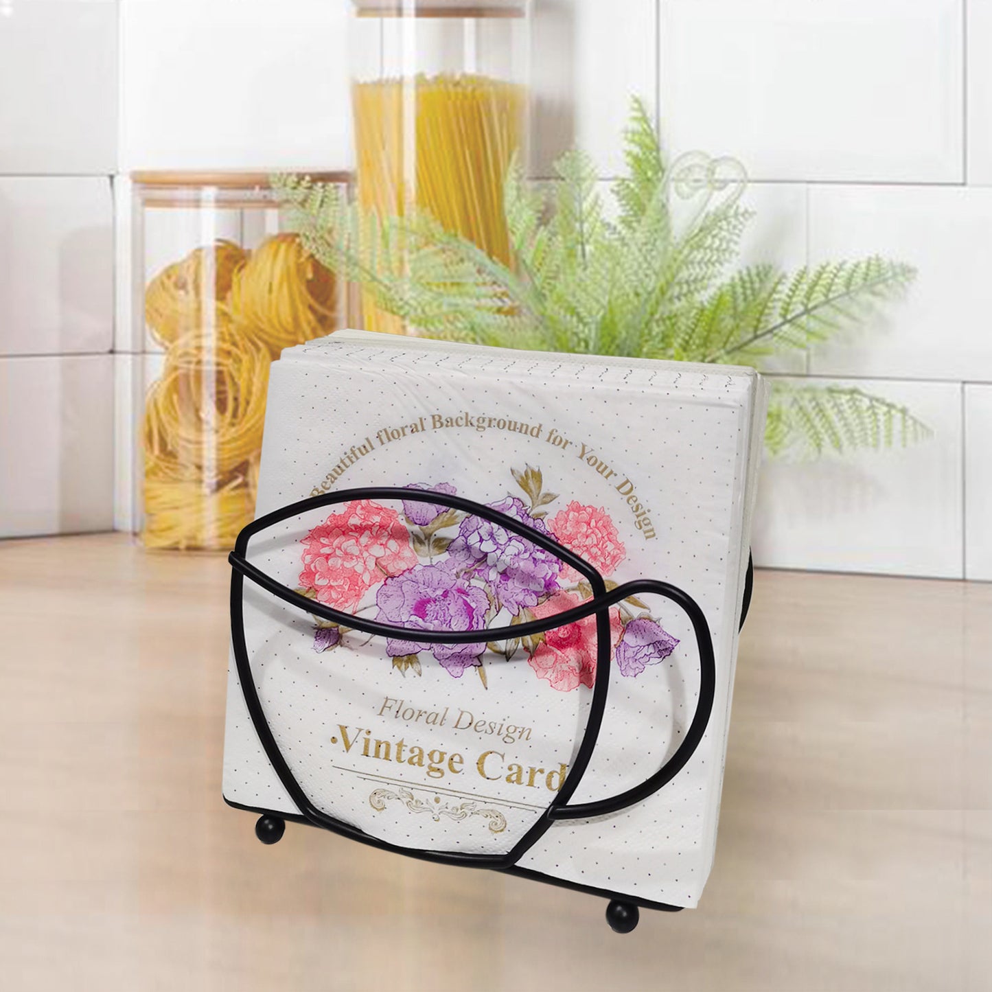 Vertical Napkin Holder Coffee Shop Dining Table Tea Cup Shaped Napkin Holder VL-0338