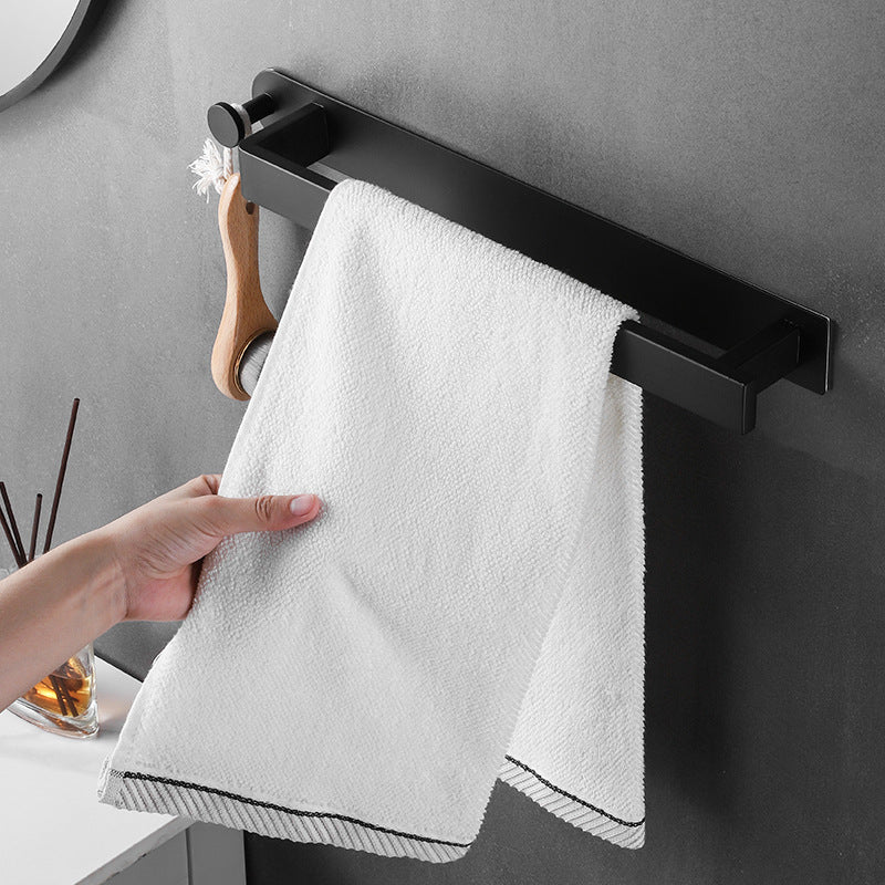 Self Adhesive Towel Rail Bars organizer Hand towel Storage No Drilling Stainless Steel Towel Holder with Hook VL-0056