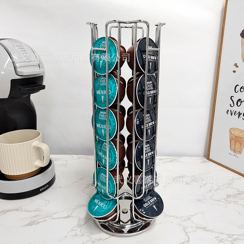 Coffee Capsule Rack Holder for 24 Capsule Coffee Pod Holder 360-degree Rotation VL-0098