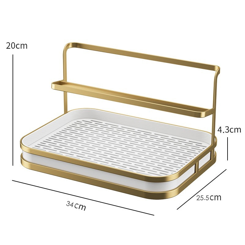 2 Tier Removable Kitchen Tableware Rack Dish Bowl Cup Spoon Drying Storage Dish Drain Holder VL-0247