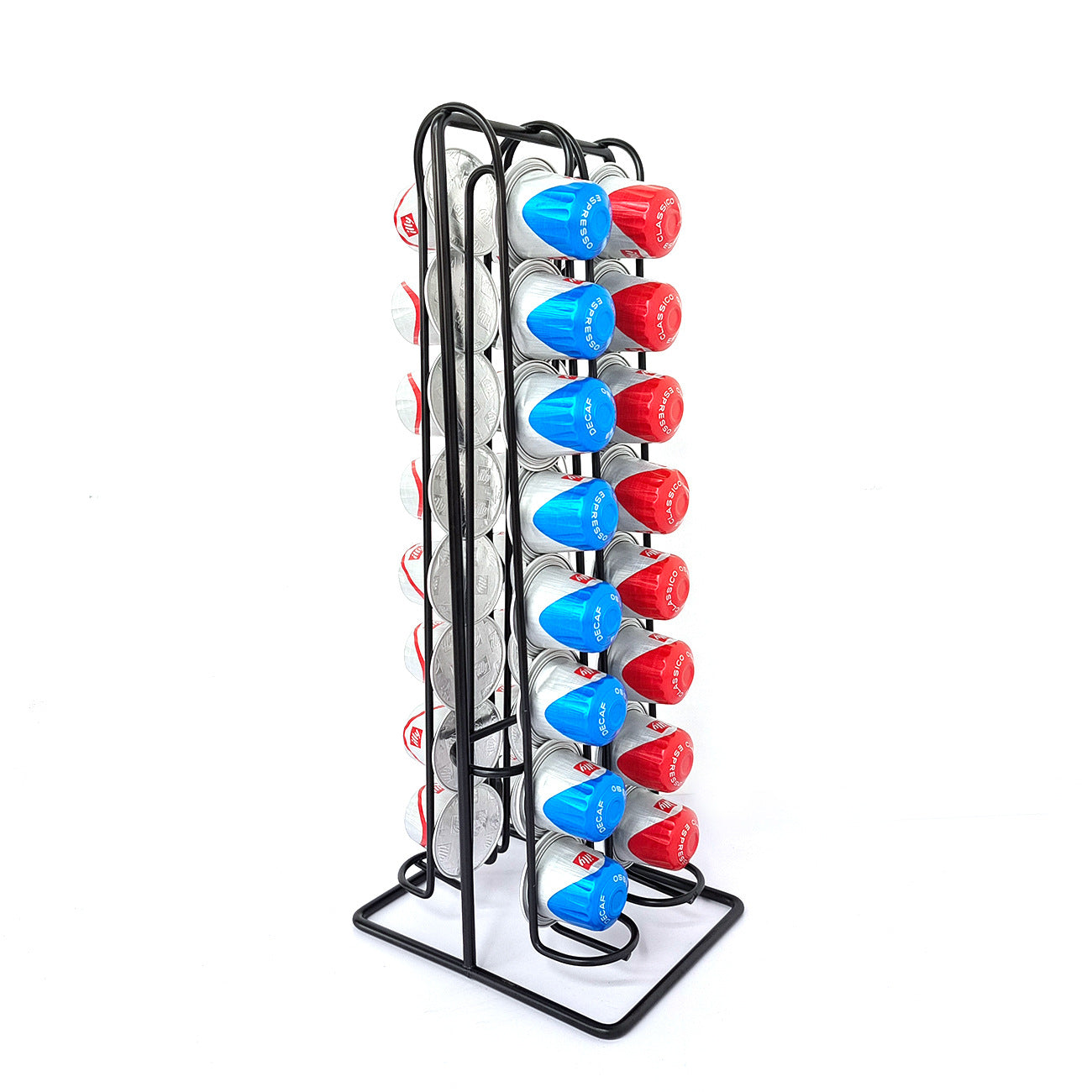 Metal Nespresso Coffee Capsule Rack Holder Coffee Capsule Storage Organizer, Holds 28 Capsule for Coffee Pod Display VL-0115