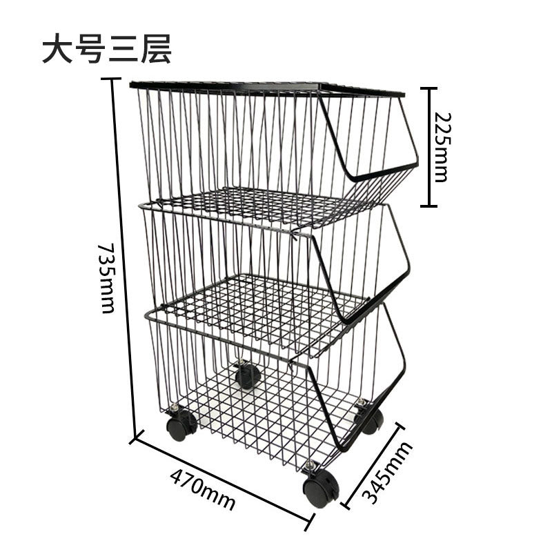 multifunctional kitchen storage rotatable shelf 3/4/5 layers vegetable or fruit storage rack Fruit Vegetable Storage Rack VL-0316