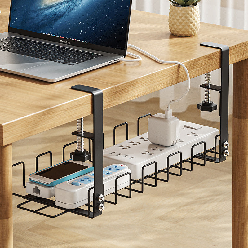 Upgraded Wire Management No Screws Cable Tray with Clamp for Desk Wire Management VL-0238