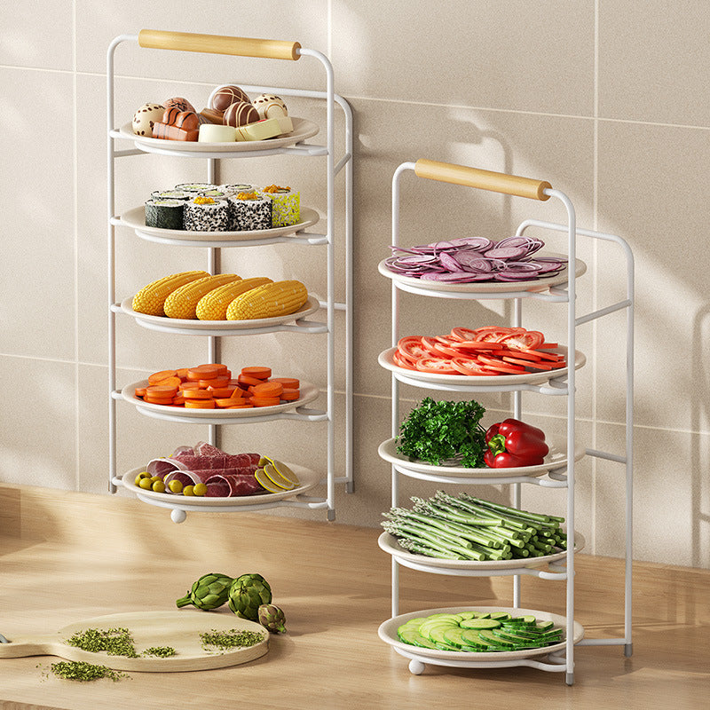 Kitchen Serving preparation plate rack vegetable display shelves VL-0249