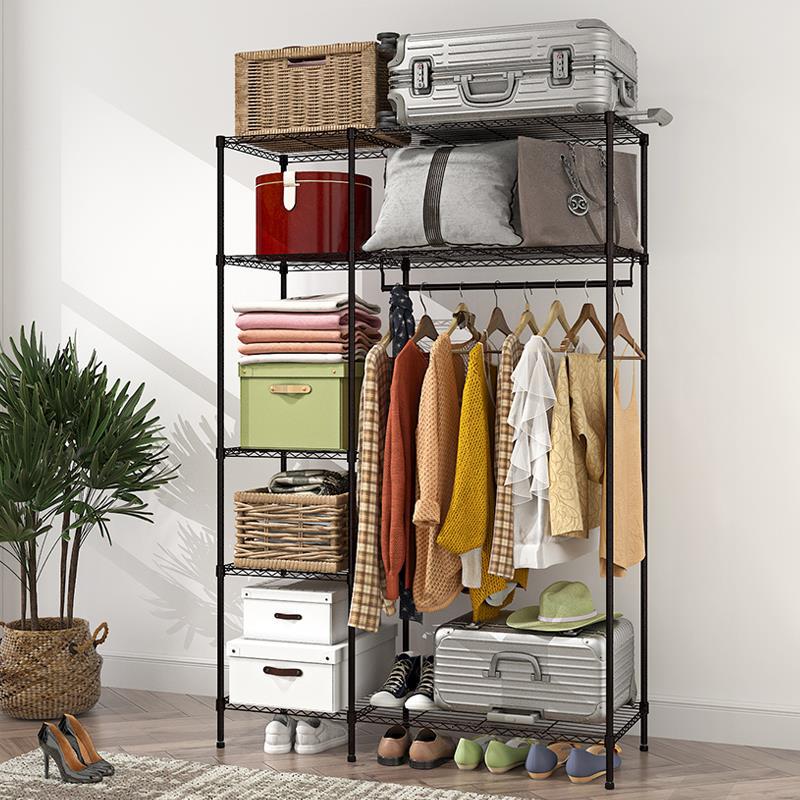 Adjustable Combination Metal Steel Garment Wire Rack Wardrobe Price Design Shelf VL-0215