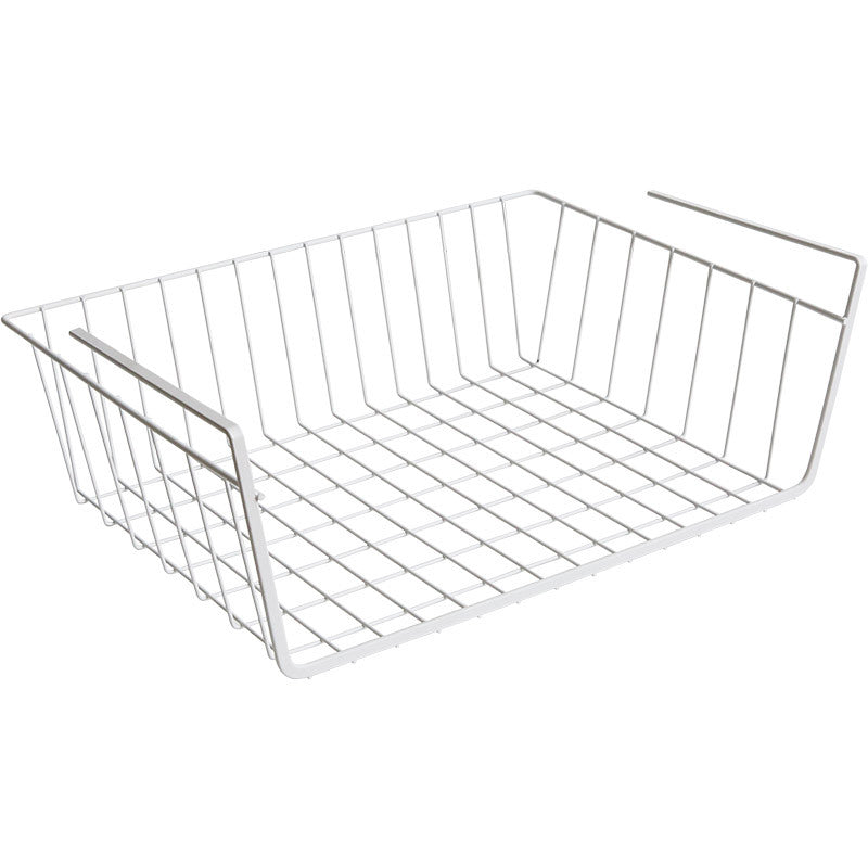 Mesh Wire Laundry Wardrobes Bathroom Kitchen Cabinet Hanging Insert Metal Storage Baskets Under Shelf Basket VL-0303