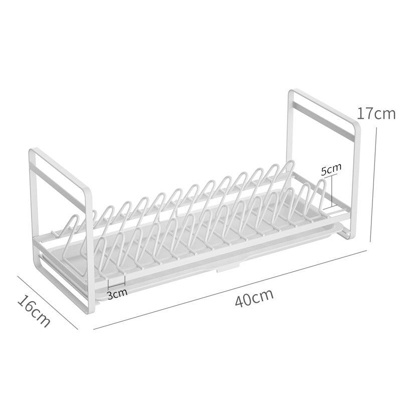 Pull-out Dish Cabinet Household Storage Dish Draining Rack Kitchen Storage Cupboard Drying Basket Shelf Dish Rack Bowl Rack VL-0246