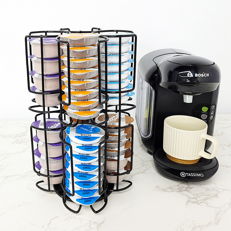 Tassimo coffee capsule rack display rack storage rack accommodate 52 capsules free rotation creative new products VL-0117