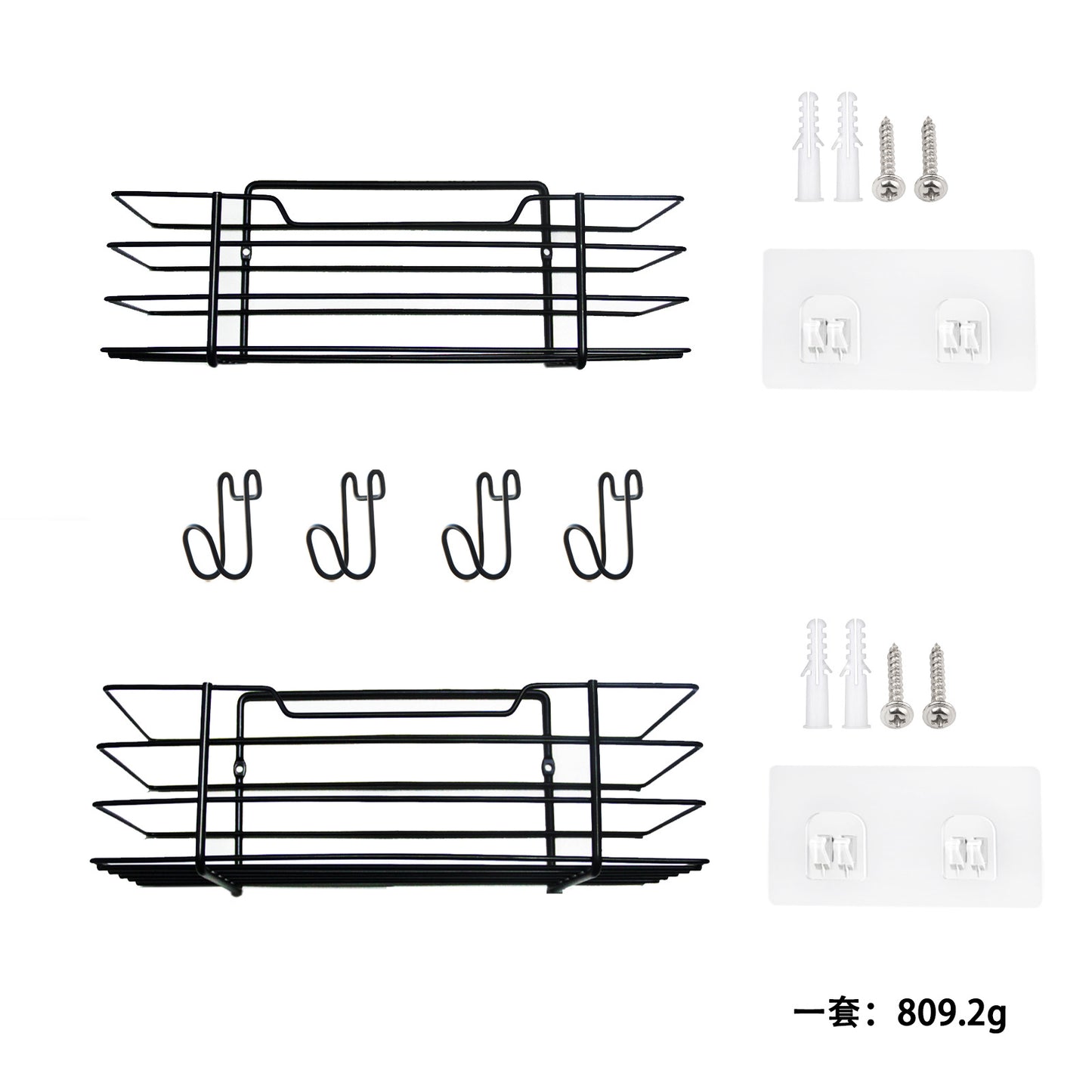 No drilling sticky self adhesive shower shelves shower caddy organizer basket for bathroom VL-0359