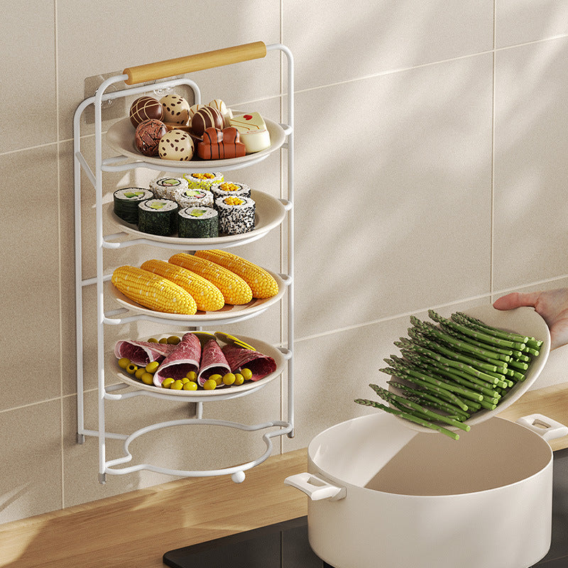 Kitchen Serving preparation plate rack vegetable display shelves VL-0249