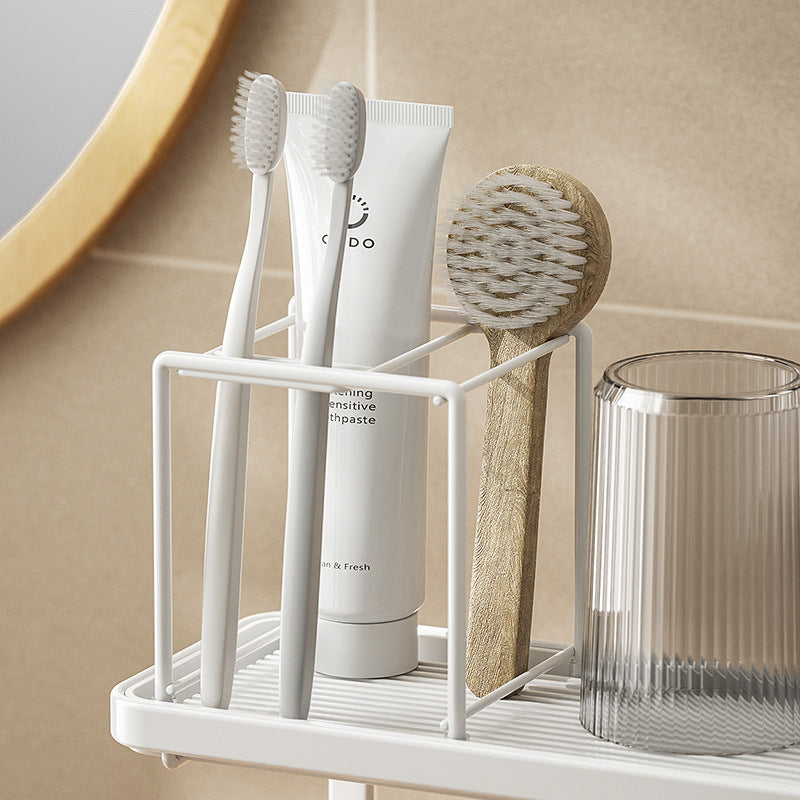 bathroom houseware multi functional toothbrush toothpaste cup holder organizer set for bathroom VL-0219