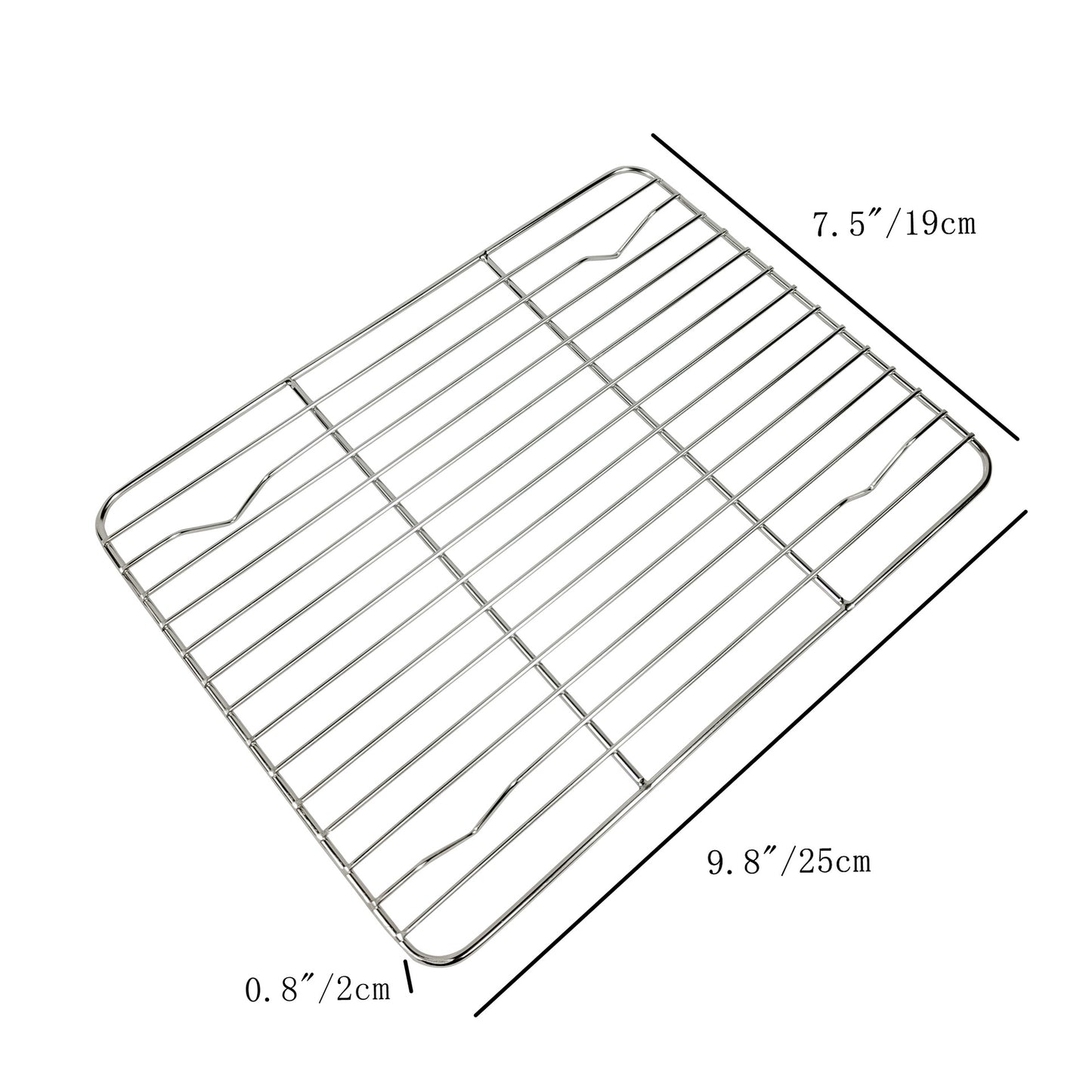 Stainless steel rectangle shaped household kitchen outdoor BBQ mesh barbecue grill baking bread cake plate shelf cooling rack VL-0339