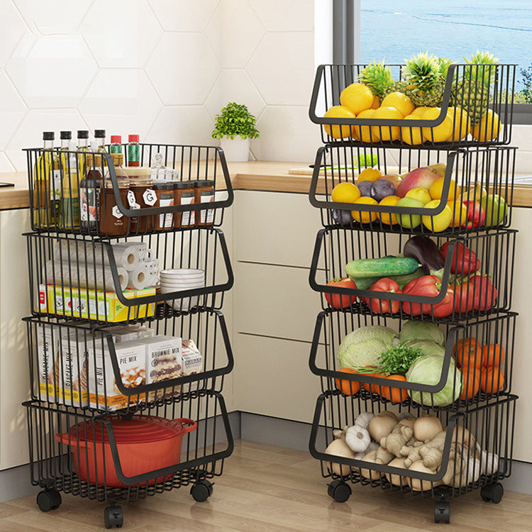 multifunctional kitchen storage rotatable shelf 3/4/5 layers vegetable or fruit storage rack Fruit Vegetable Storage Rack VL-0316