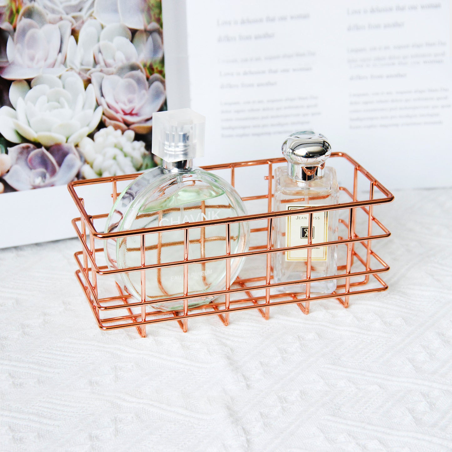 Metal Perfume Holder Bathroom Storage Rack Vanity Make Up Brush Organizer for Makeup VL-0364