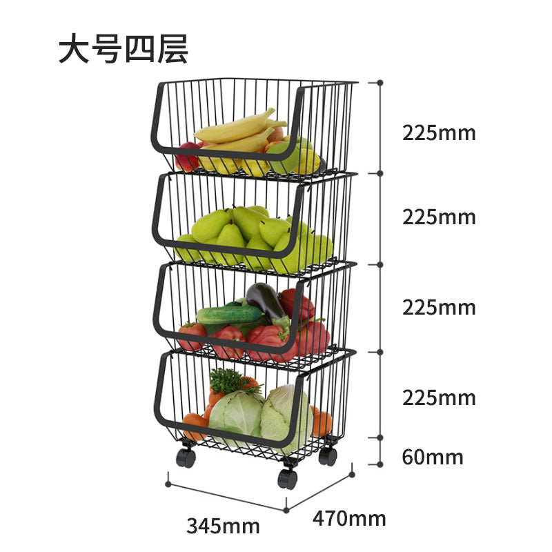 multifunctional kitchen storage rotatable shelf 3/4/5 layers vegetable or fruit storage rack Fruit Vegetable Storage Rack VL-0316