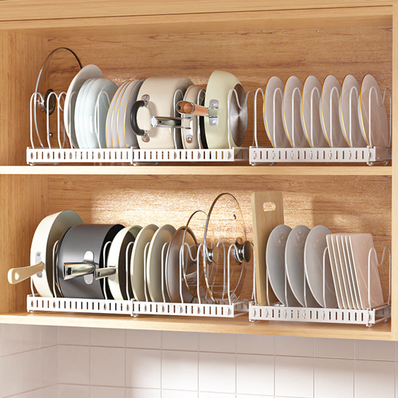 Adjustable Telescopic Dish Racks Counter Tops Kitchen Storage Rack With Pot Cover Racks VL-0250