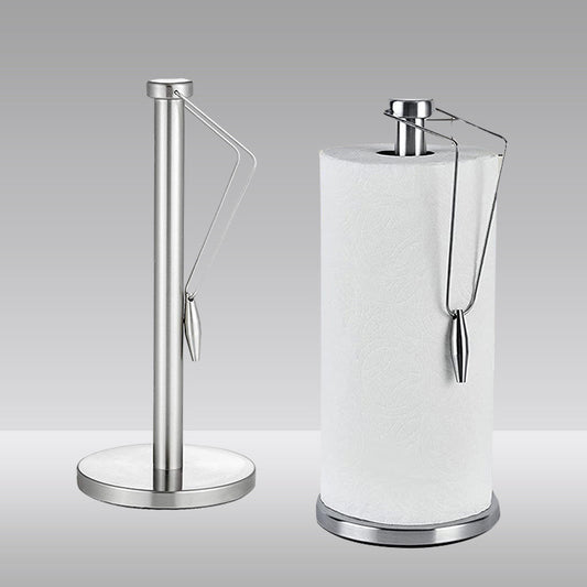 New Design Freestanding Silver Paper Towel Tissue Roll Holder Kitchen Paper Roll Towel Holder VL-0169