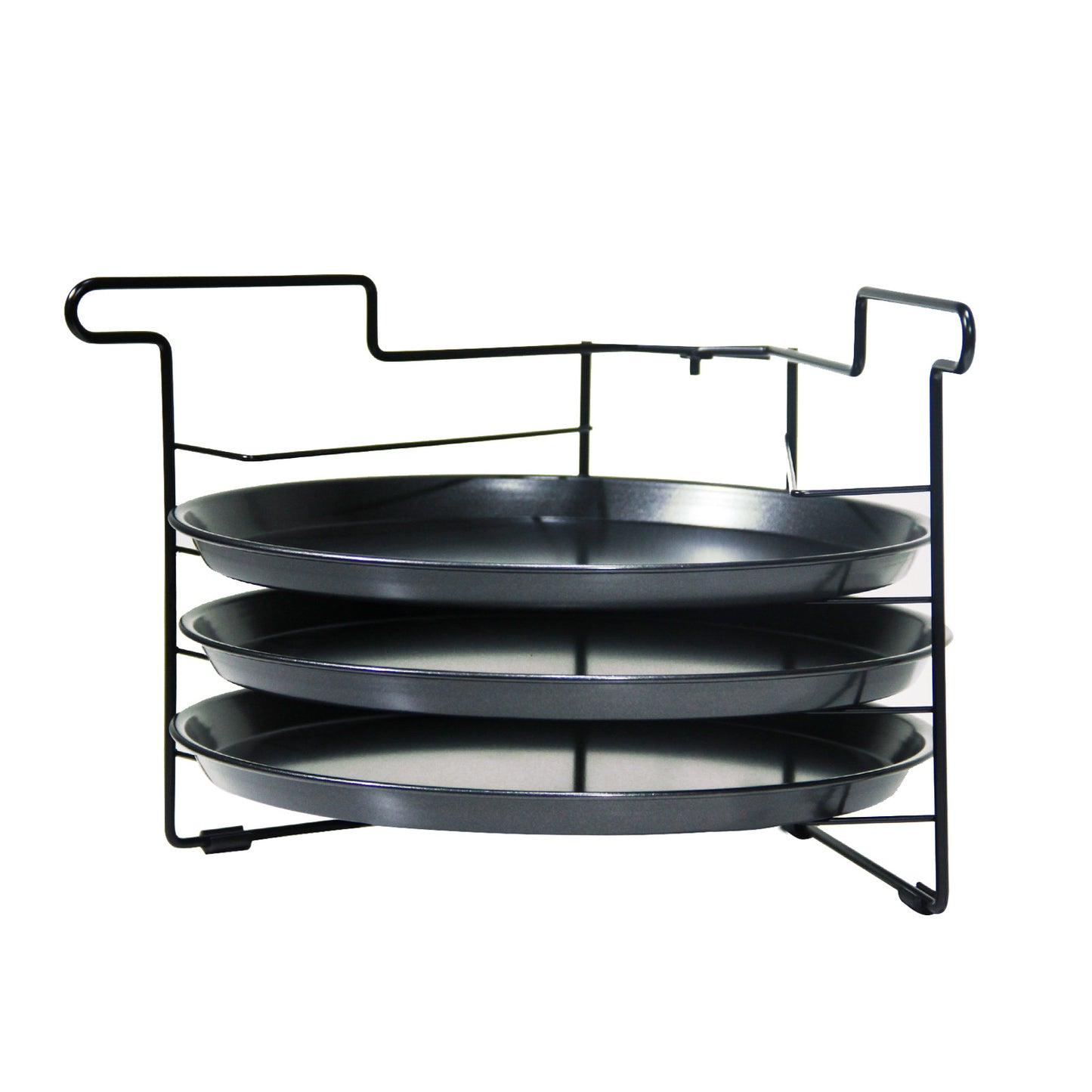 Kitchen black household bread cake pastry doughnut folding cooking and baking nonstick 3 tier bakery rack VL-0343