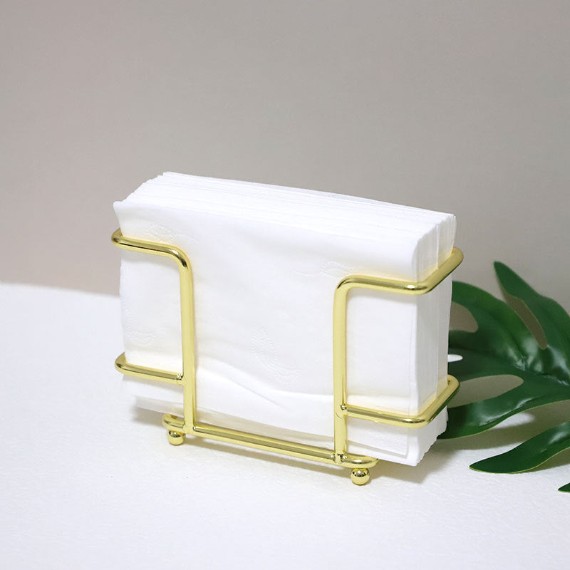 Nordic Vertical Iron Paper Towel Rack Square Napkin Holder Restaurant Hotel Metal Desktop Board Paper Storage Rack VL-0455